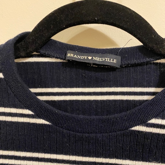 Fitted striped long sleeve top - Picture 2 of 3